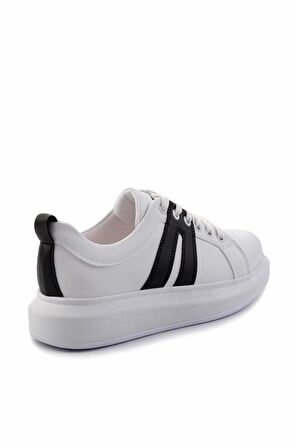 Beyaz Siyah  Kadın Sneaker K01179086609