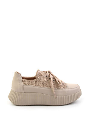 Bej Baskı Detaylı  Kadın Sneaker K01179001010