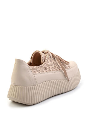 Bej Baskı Detaylı  Kadın Sneaker K01179001010