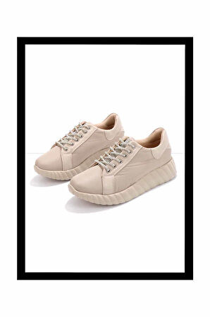 Bej Paraşüt  Kadın Sneaker K01179885967