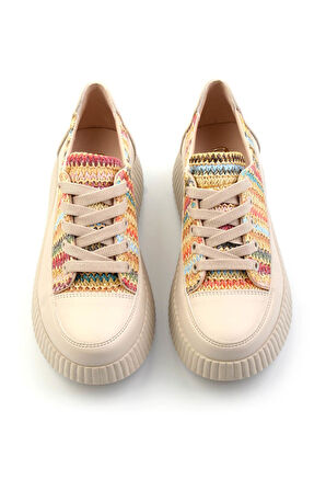 Çok Renkli Hasır  Kadın Sneaker K01179001028