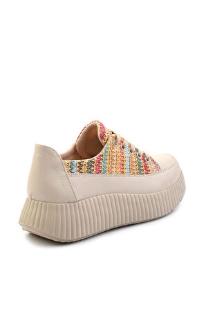 Çok Renkli Hasır  Kadın Sneaker K01179001028