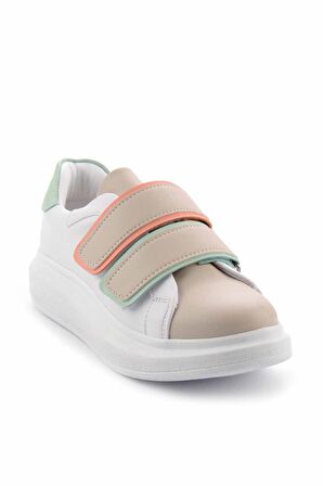Bambi Beyaz Çok Renkli  Kadın Sneaker K01179085509