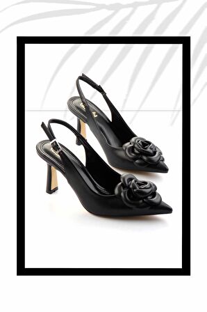 Siyah  Kadın Klasik Topuklu Ayakkabı K01188202709