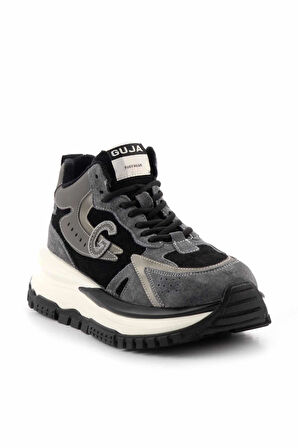 Gri Süet Hakiki Deri Kadın Sneaker K01185143302