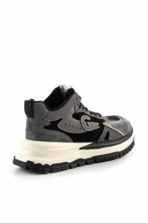 Gri Süet Hakiki Deri Kadın Sneaker K01185143302