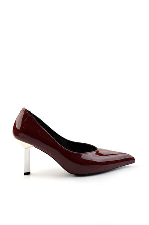 Bordo  Kadın Klasik Topuklu Ayakkabı K01188051108