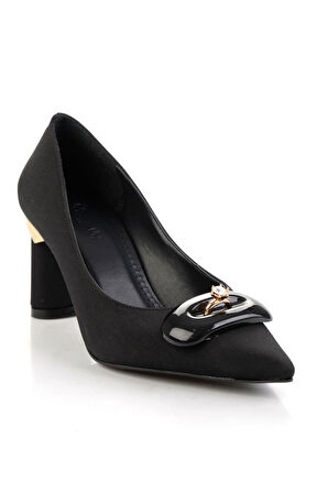 Mat Siyah  Kadın Klasik Topuklu Ayakkabı K01188053538