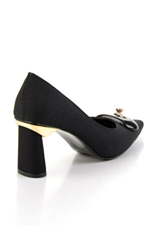 Mat Siyah  Kadın Klasik Topuklu Ayakkabı K01188053538
