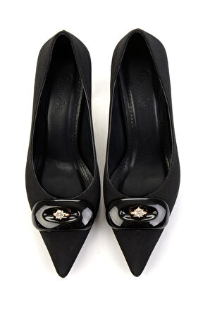 Mat Siyah  Kadın Klasik Topuklu Ayakkabı K01188053538