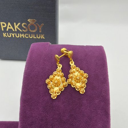 Üzüm Sallantılı Altın Küpe 22 Ayar 4.29gr Kadın Hediye
