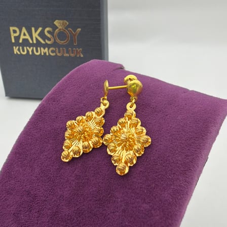 Üzüm Sallantılı Altın Küpe 22 Ayar 4.29gr Kadın Hediye