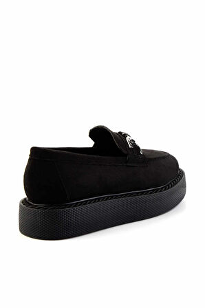 Siyah Süet  Kadın Loafer Ayakkabı K01192180002
