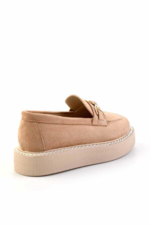 Camel Süet  Kadın Loafer Ayakkabı K01192180002