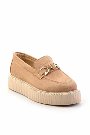 Camel Süet  Kadın Loafer Ayakkabı K01192180002