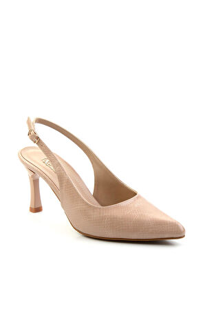 Bej  Kadın Klasik Topuklu Ayakkabı K01209090007