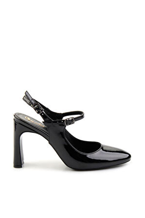 Siyah Rugan  Kadın Klasik Topuklu Ayakkabı K01209400008