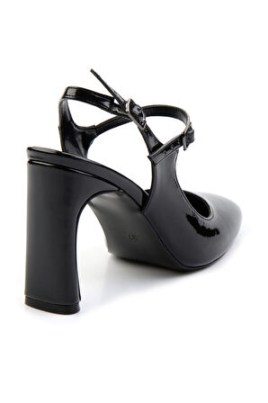Siyah Rugan  Kadın Klasik Topuklu Ayakkabı K01209400008