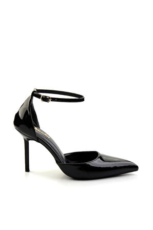 Siyah Rugan  Kadın Klasik Topuklu Ayakkabı K01209511008