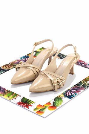 Nude Rugan  Kadın Klasik Topuklu Ayakkabı K01206011108