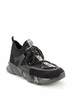 Bambi Siyah Süet  Kadın Sneaker K01212010902