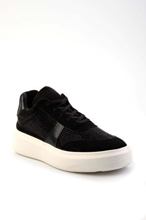 Siyah Süet  Kadın Sneaker K01212041802