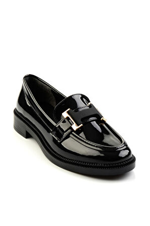 Siyah Rugan   Kadın Loafer Ayakkabı K01216100008