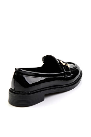 Siyah Rugan   Kadın Loafer Ayakkabı K01216100008