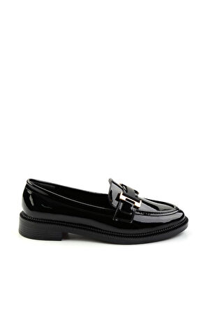 Siyah Rugan   Kadın Loafer Ayakkabı K01216100008