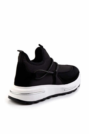 Siyah Streç  Kadın Sneaker K01212040017