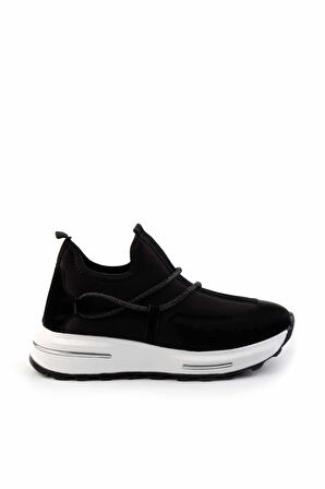 Siyah Streç  Kadın Sneaker K01212040017
