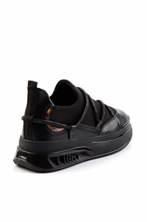 Siyah Streç  Kadın Sneaker K01212040517