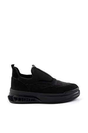 Siyah Streç  Kadın Sneaker K01212042717