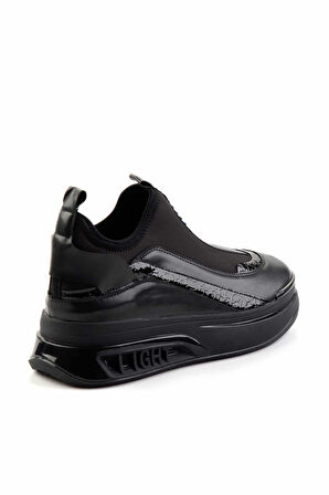 Siyah Streç  Kadın Sneaker K01212043017