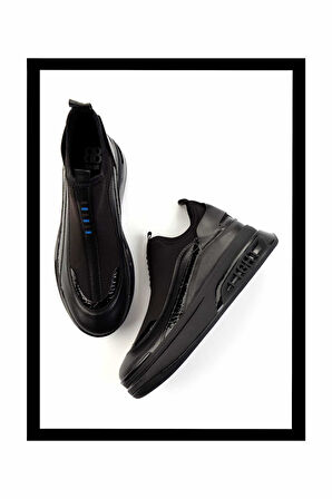 Siyah Streç  Kadın Sneaker K01212043017