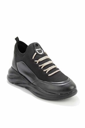 Bambi Siyah Açma  Kadın Sneaker K01212021514