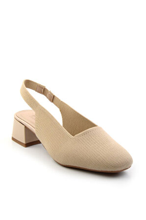 Bej Triko  Kadın Klasik Topuklu Ayakkabı K01213105782