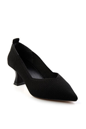 Siyah Triko  Kadın Klasik Topuklu Ayakkabı K01213211782