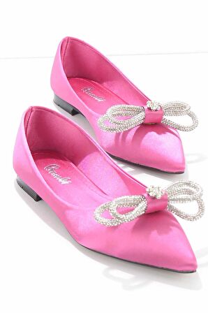 Bambi Fusya Saten  Kadın Klasik Topuklu Ayakkabi K01211500738