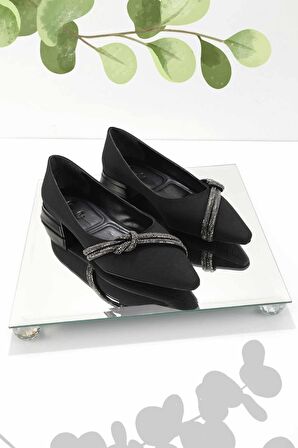 Mat Siyah Saten  Kadın Babet K01213252738