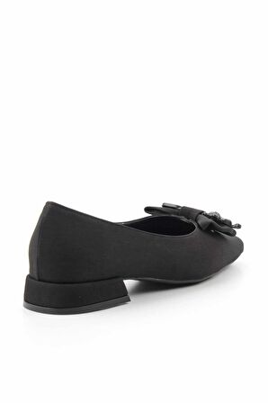 Mat Siyah Saten  Kadın Babet K01213042438