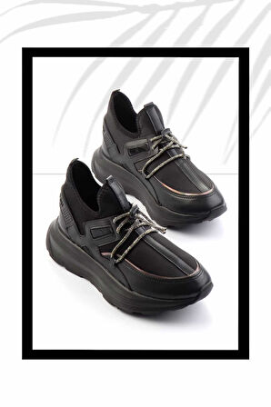 Siyah Platin  Kadın Sneaker K01212333317