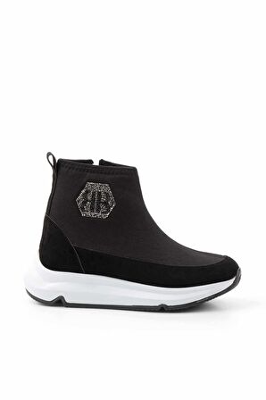 Siyah Süet  Kadın Bot & Bootie K01228070002