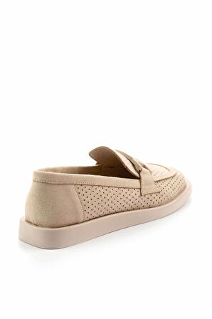 Bej Süet  Kadın Loafer Ayakkabı K01225604002
