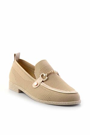 Bej Triko  Kadın Loafer Ayakkabı K01225020282