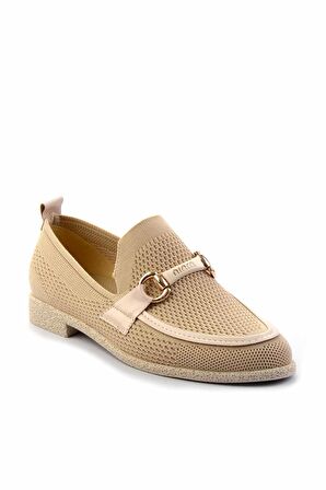 Bej Triko  Kadın Loafer Ayakkabı K01225020482
