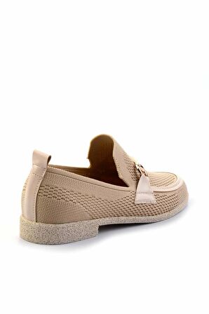 Bej Triko  Kadın Loafer Ayakkabı K01225020482
