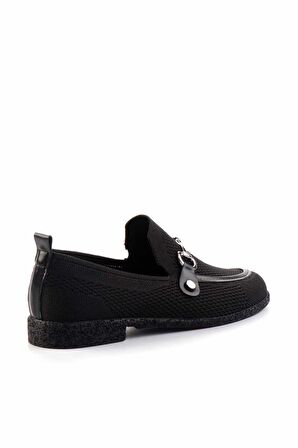 Siyah Triko  Kadın Loafer Ayakkabı K01225020282