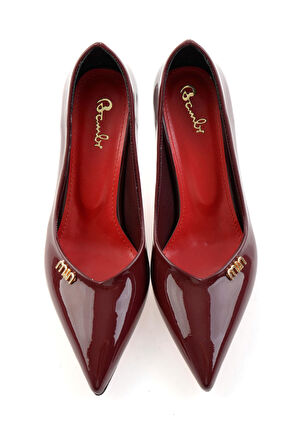 Bordo  Kadın Klasik Topuklu Ayakkabı K01231461298