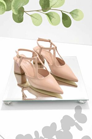 Bambi Bej  Kadın Klasik Topuklu Ayakkabi K01237040309